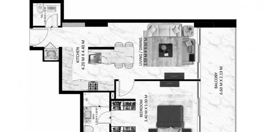 Apartment in Bling Avenue 1 in Dubai South (Dubai World Central), UAE 1 bedroom, 79.38 sq.m. № 600029