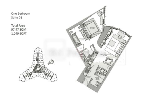 Apartment in Downtown Dubai (Downtown Burj Dubai), UAE 1 bedroom, 97.5 sq.m. № 610570 - photo 19