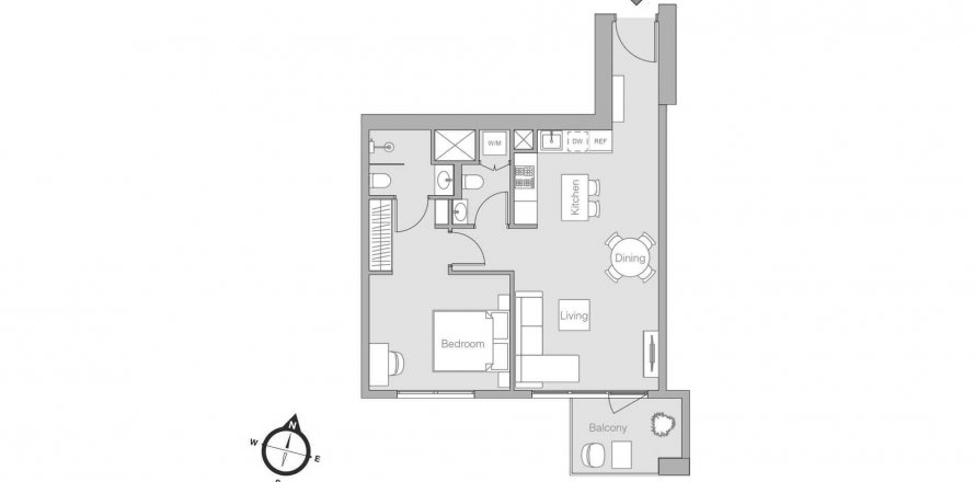 Byt v V1TER v Jumeirah Village Circle, Dubai, SAE 1 ložnice, 63.18 m² Č.: 274720