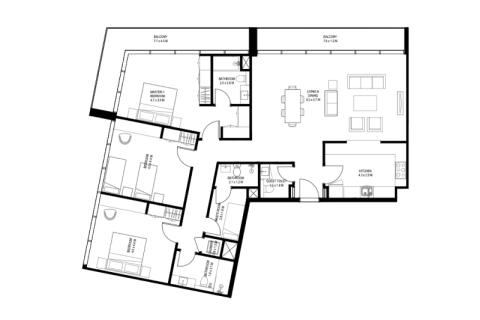 Apartmán v Aljada, Sharjah, SAE 1 spálňa, 67 m2 č. 689780 - Fotografia 7