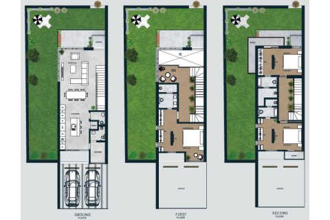 Jumeirah Village Circle, Dubai, संयुक्त अरब अमीरात में टाउनहाउस, 3 बेडरूम, 243 वर्ग मीटर, संख्या 689778 - फ़ोटो 6