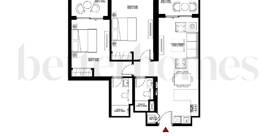 Leilighet i Mohammed Bin Rashid City, Dubai, Emiratene 2 soverom, 90.29 kvm nr. 768745