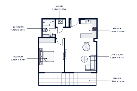 Διαμέρισμα σε Al Furjan, Dubai, ΗΑΕ 1 δωμάτιο, 32 τ.μ. Αρ. 732687 - φωτογραφία 6