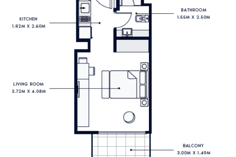 Διαμέρισμα σε Al Furjan, Dubai, ΗΑΕ 1 δωμάτιο, 32 τ.μ. Αρ. 732687 - φωτογραφία 5