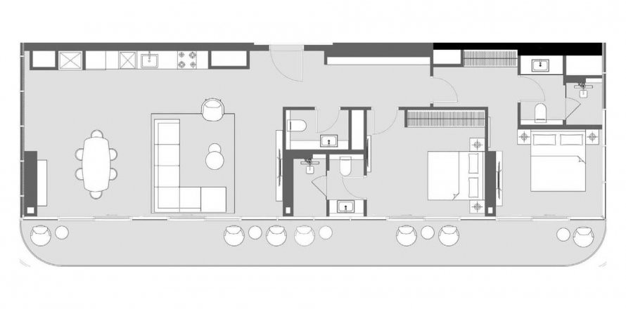 Byt v LIV Maritime v Maritime City, Dubai, SAE 2 ložnice, 134.9 m² Č.: 571694