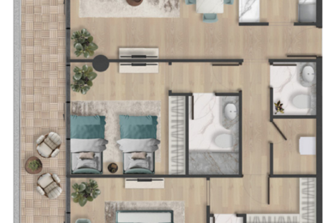 Apartmen di Al Marjan Island, Ras Al Khaimah, UAE 1 bilik tidur, 85 meter persegi № 704489 - foto 13