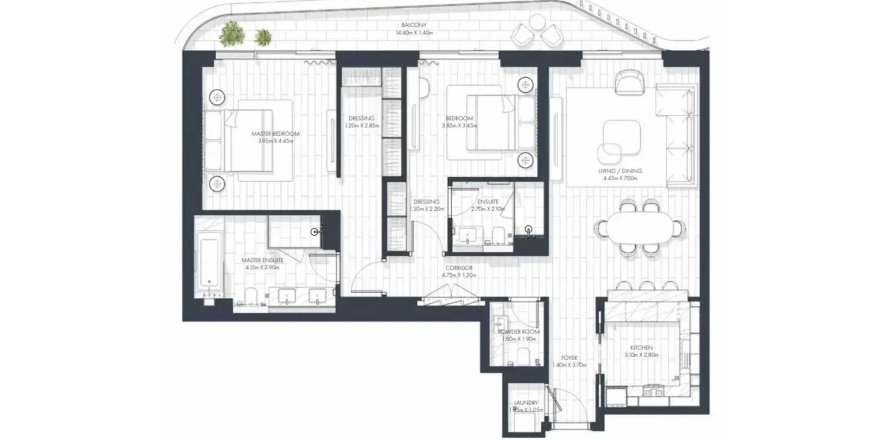 Apartament në Sunstone në Al Reem Island, Abu Dhabi, Emiratet e Bashkuara Arabe 2 dhoma gjumi, 184 m2. № 661977