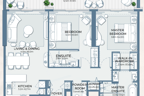 Apartamento en venta en Al Marjan Island, Ras Al Khaimah, EAU 2 dormitorios, 132 m2 № 645461 - foto 11