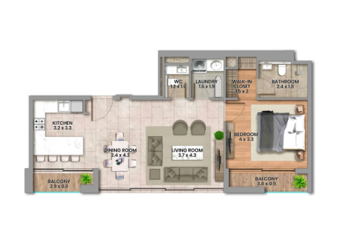 Lakás itt: Dubai, EAE, 1 hálószoba, 78 m², azonosító: 704479 - fénykép 24