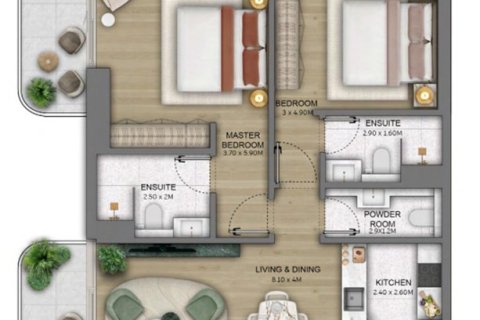 Lakás itt: Maritime City, Dubai, EAE, 1 hálószoba, 78 m², azonosító: 704477 - fénykép 19