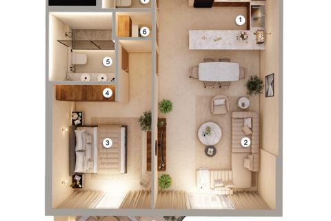 Lakás itt: Dubai, EAE, 1 hálószoba, azonosító: 704474 - fénykép 19