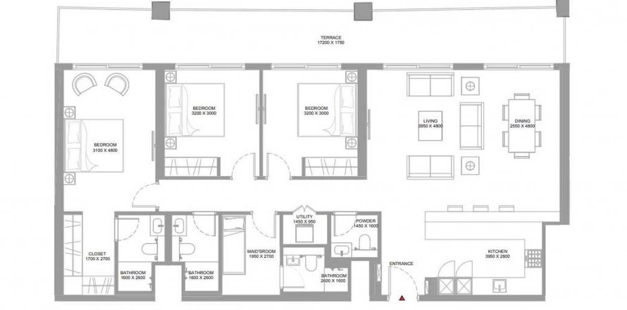 Apartment in Pierside Marina Residences in Umm Al Quwain, UAE 3 bedrooms, 161.36 sq.m. № 610883