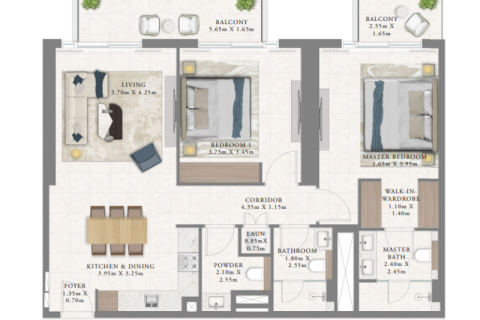 Купить квартиру в Дубай Марина, ОАЭ 1 спальня, 74м2, № 690205 - фото 7