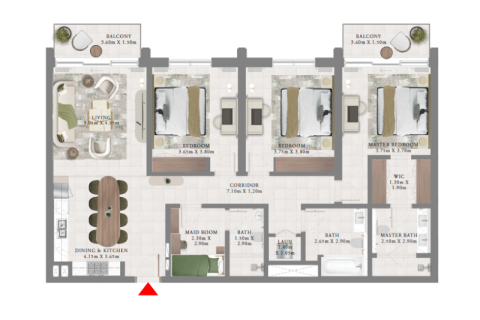 Apartment in Dubai Creek Harbour (The Lagoons), UAE 1 bedroom, 71 sq.m. № 690210 - photo 7