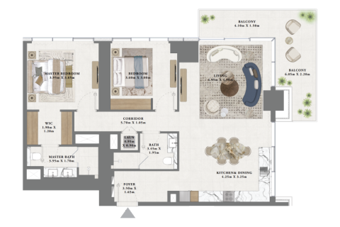 Apartment in Dubai Creek Harbour (The Lagoons), UAE 1 bedroom, 70 sq.m. № 690209 - photo 5