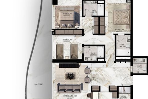 Apartmán v Dubai, SAE 1 spálňa, 90 m2 č. 704651 - Fotografia 10