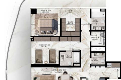 Apartmán v Dubai, SAE 1 spálňa, 90 m2 č. 704651 - Fotografia 9