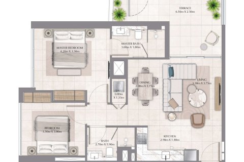 Lakás itt: Business Bay, Dubai, EAE, 1 hálószoba, 68 m², azonosító: 704649 - fénykép 7