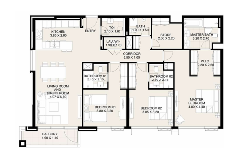 Apartman u gradu Dubai, UAE 1 spavaća soba Br. 689718 - Slika 4