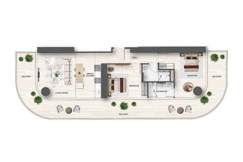 Apartman u gradu Jumeirah Village Triangle, Dubai, UAE 1 soba, 122 m2 Br. 689719 - Slika 9