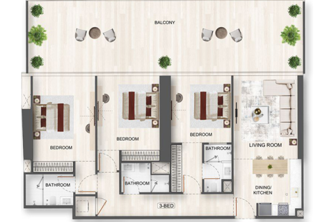 Apartman u gradu Jumeirah Village Triangle, Dubai, UAE 1 soba, 122 m2 Br. 689719 - Slika 10