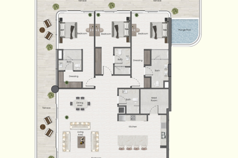 阿联酋 Dubai Nadd Al Sheba 待售 : 1 卧, 68 平方米 , 编号689715 - 照片 10