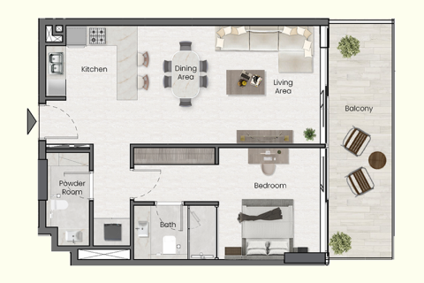 阿联酋 Dubai Nadd Al Sheba 待售 : 1 卧, 68 平方米 , 编号689715 - 照片 7