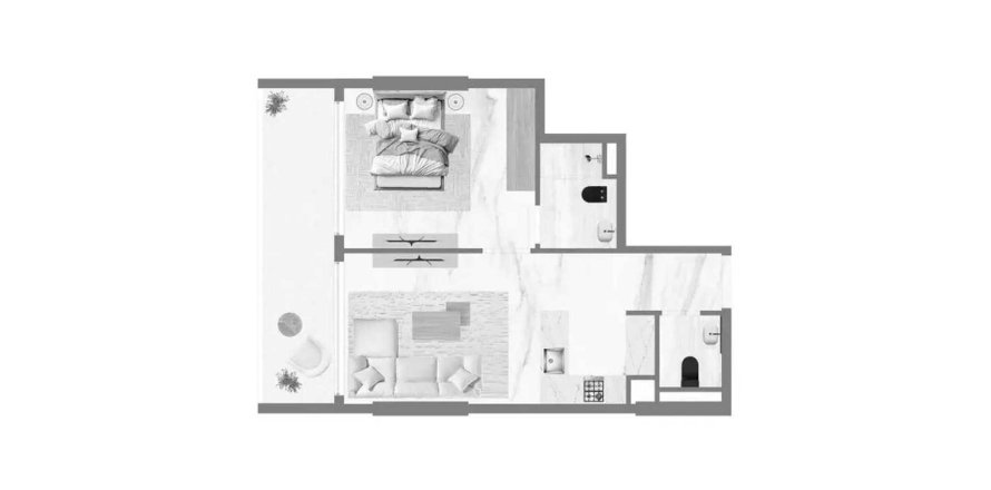 Dubai Land, Dubai, BAE’de daire 1 yatak odası, 62.6 m&sup2; No 705109