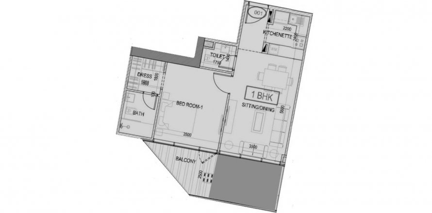 Apartment in SAMANA LAKE VIEWS 2 in Dubai Production City (IMPZ), UAE 2 bedrooms, 73.47 sq.m. № 489640