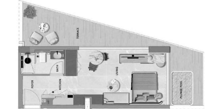 آپارتمان در Dubai ، امارات متحده عربی 49 متر مربع.  شماره 700703