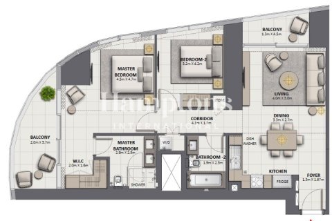 Lakás itt: Palm Jumeirah, Dubai, EAE, 2 hálószoba, 119.31996805 m², azonosító: 704202 - fénykép 2