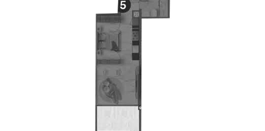 Apartman u Franck Muller Yachting u gradu Maritime City, Dubai, UAE 1 soba, 51 m2 Br. 646071