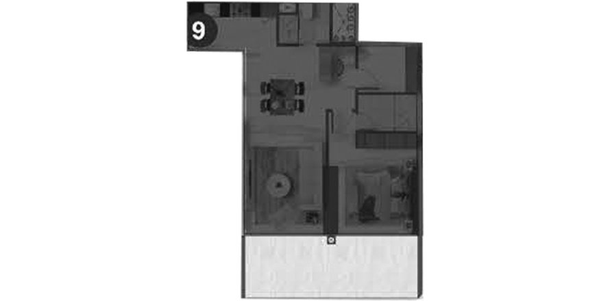 Apartman u Franck Muller Yachting u gradu Maritime City, Dubai, UAE 1 spavaća soba, 87.8 m2 Br. 646073