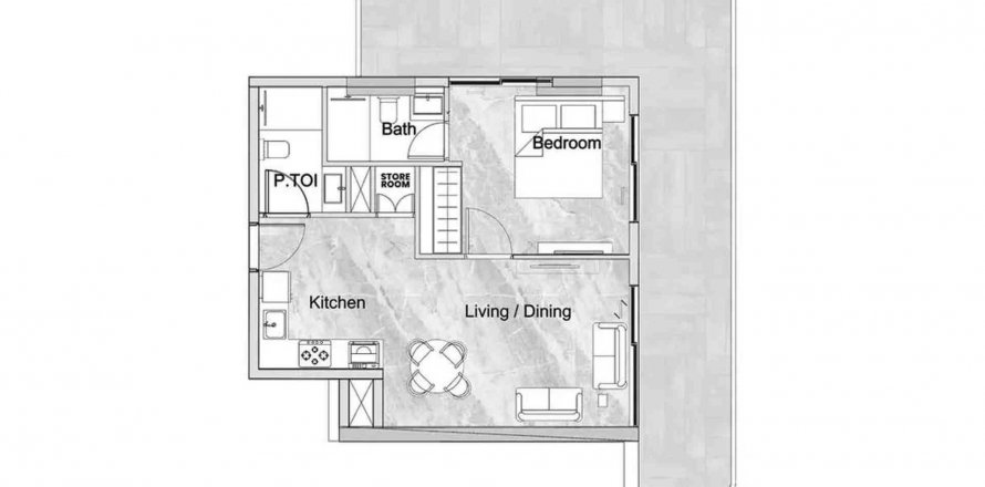 Byt v Zyra Vista v International City, Dubai, SAE 1 ložnice, 68 m² Č.: 579556