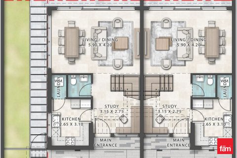 Rumah bandar di Dubai, UAE 4 bilik tidur, 142.6 meter persegi № 693066 - foto 12