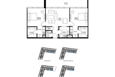 Пәтер Aljada, Шарджа, БАӘ-да 1 жатын бөлме, 67 м² № 704610 - фото 7