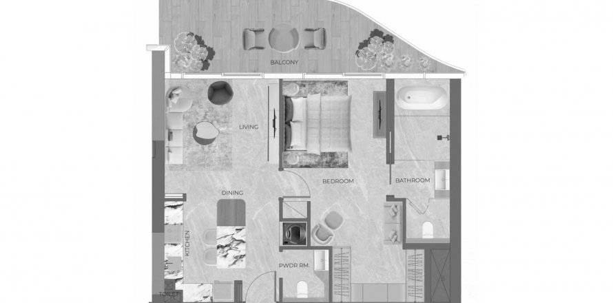 Apartment in Beverly Grande in Motor City, Dubai, UAE 1 bedroom, 105 sq.m. № 621213