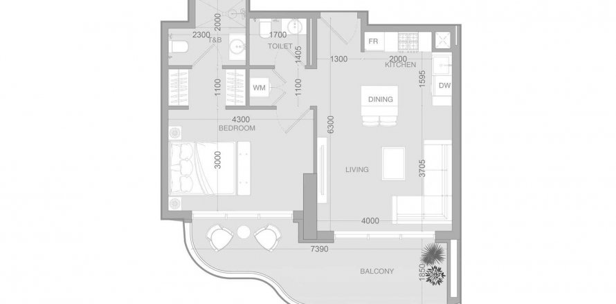 Apartment in ALTA V1EW in Jumeirah Village Circle, Dubai, UAE 1 bedroom, 67.61 sq.m. № 619364