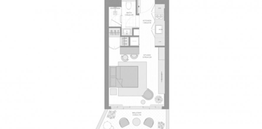 Apartment in Park Five in Dubai Production City (IMPZ), UAE 40.23 sq.m. № 600014