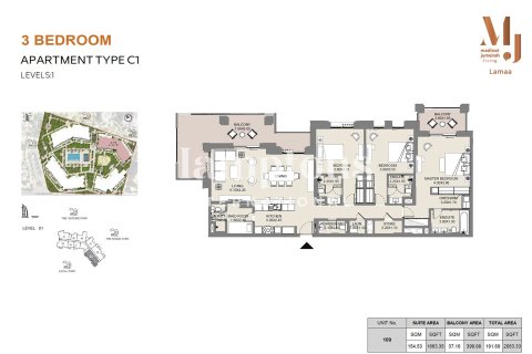 Apartmán v Umm Suqeim, Dubai, SAE 3 spálne, 191.65888900 m2 č. 722023 - Fotografia 16