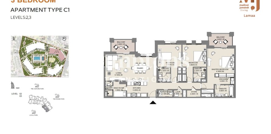 Apartmán v Umm Suqeim, Dubai, SAE 3 spálne, 191.659 m2 č. 722023
