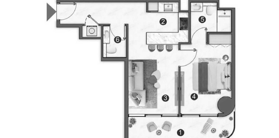 Byt v Voxa Pantheon v Jumeirah Village Triangle, Dubai, SAE 1 ložnice, 91.84 m² Č.: 713314