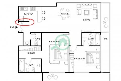 Byt v Dubai, SAE 2 ložnice, 122 m² Č.: 542303 - fotografie 11