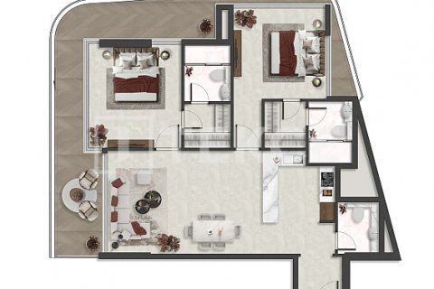 Apartament në Al Marjan Island, Ras Al Khaimah, Emiratet e Bashkuara Arabe 2 dhoma gjumi, 116 m2. № 597764 - Foto 14