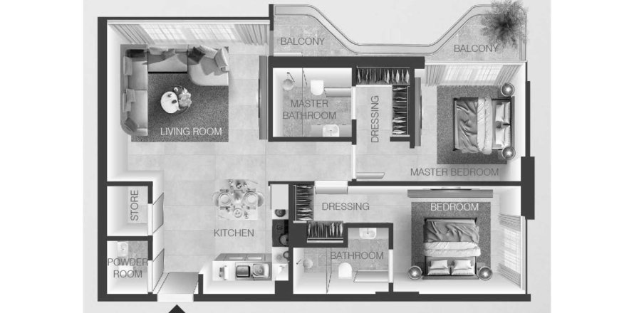 Appartement à Dubai, EAU: 2 chambres, 116 m2 № 694600