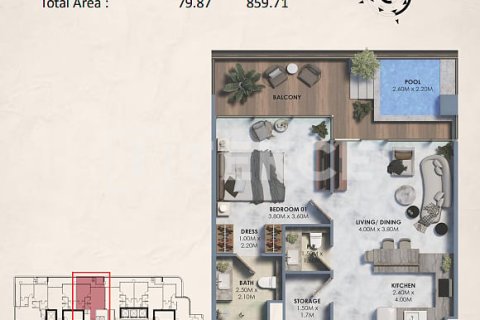 Apartment in Dubai Land, UAE 1 bedroom, 82 sq.m. № 722861 - photo 19