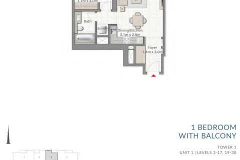 Müüa korter asukohaga Dubai Creek Harbour (The Lagoons), Dubai, AÜE: 1 magamistoaga, 67 m² Nr 704621 - pilt 4