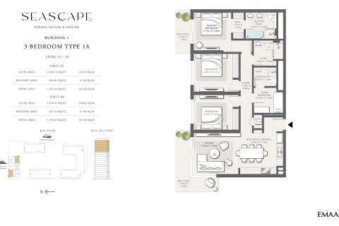 Lägenhet till försäljning i Mina Rashid, Dubai, UAE 1 sovrum, 72 kvm Nr. 704618 - fotografi 11
