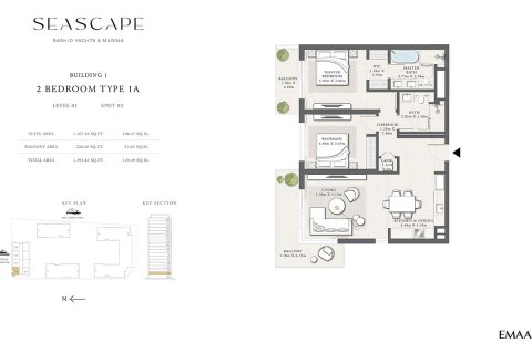 Lägenhet till försäljning i Mina Rashid, Dubai, UAE 1 sovrum, 72 kvm Nr. 704618 - fotografi 10