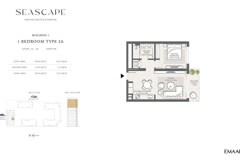 Lägenhet till försäljning i Mina Rashid, Dubai, UAE 1 sovrum, 72 kvm Nr. 704618 - fotografi 9